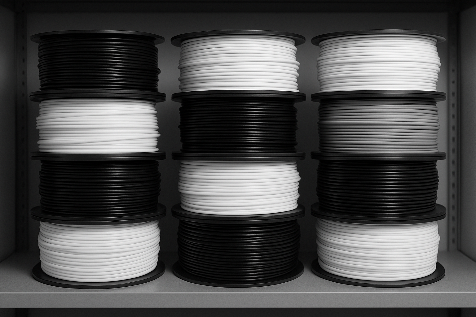 kan je een nieuwe afbeelding maken met lagen filament in zwart wit